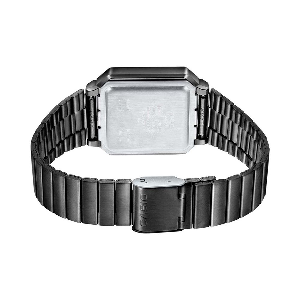 Casio Unisex Vintage Black Dial Metal Digital Watch - D241