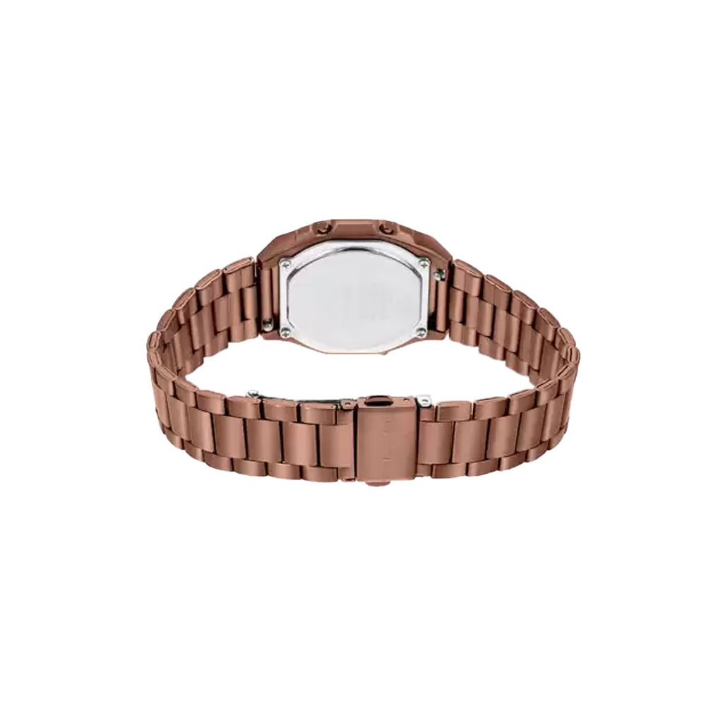 Casio Unisex VINTAGE Rose Gold Dial Steel Digital Watch - D197