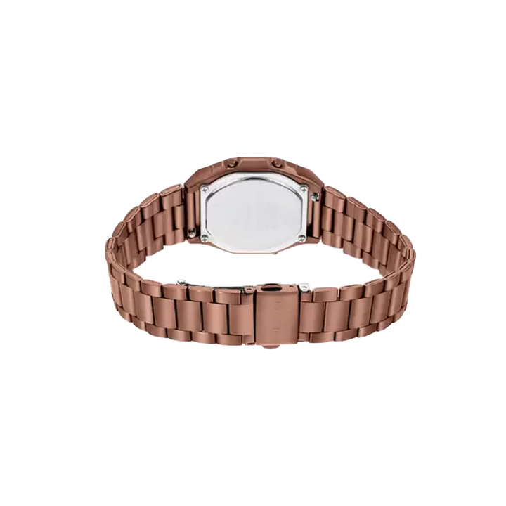 Casio Unisex VINTAGE Rose Gold Dial Steel Digital Watch - D197