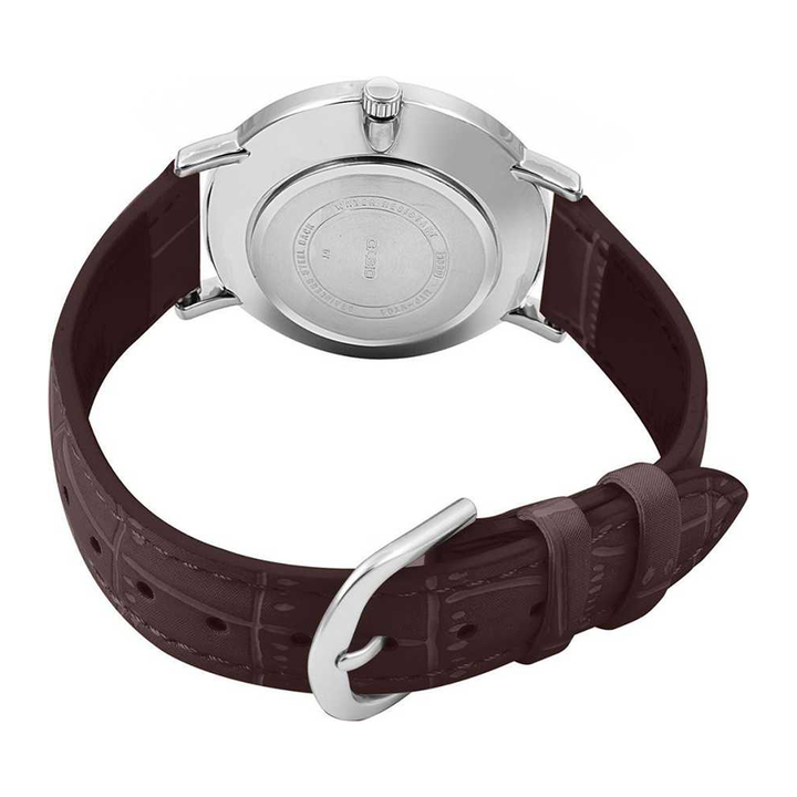 Casio Mens Enticer Silver Dial Leather Analogue Watch - MTP-VT01L-7B2UDF (A1618)