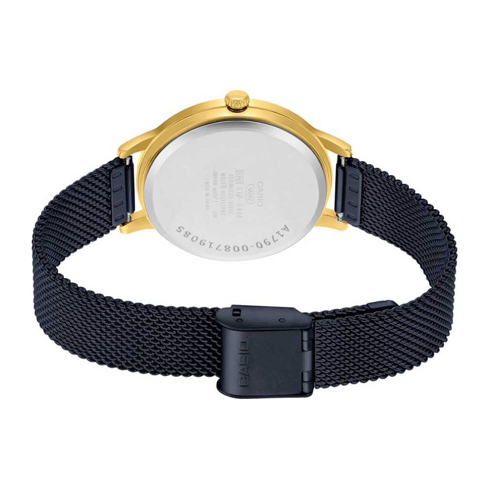 Casio Womens Enticer Black Dial Mesh Band Analogue Watch - A1790