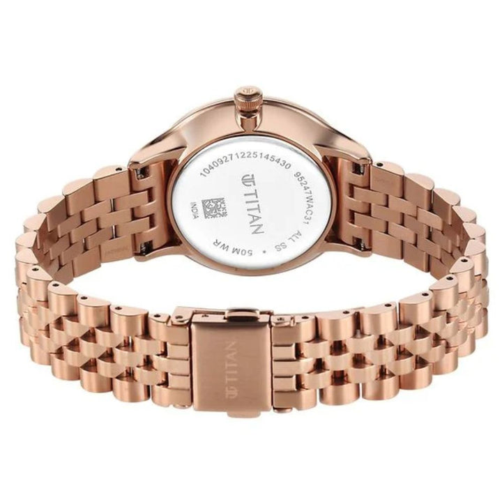 Titan Purple Prestige 95247WM01 White Dial Women&