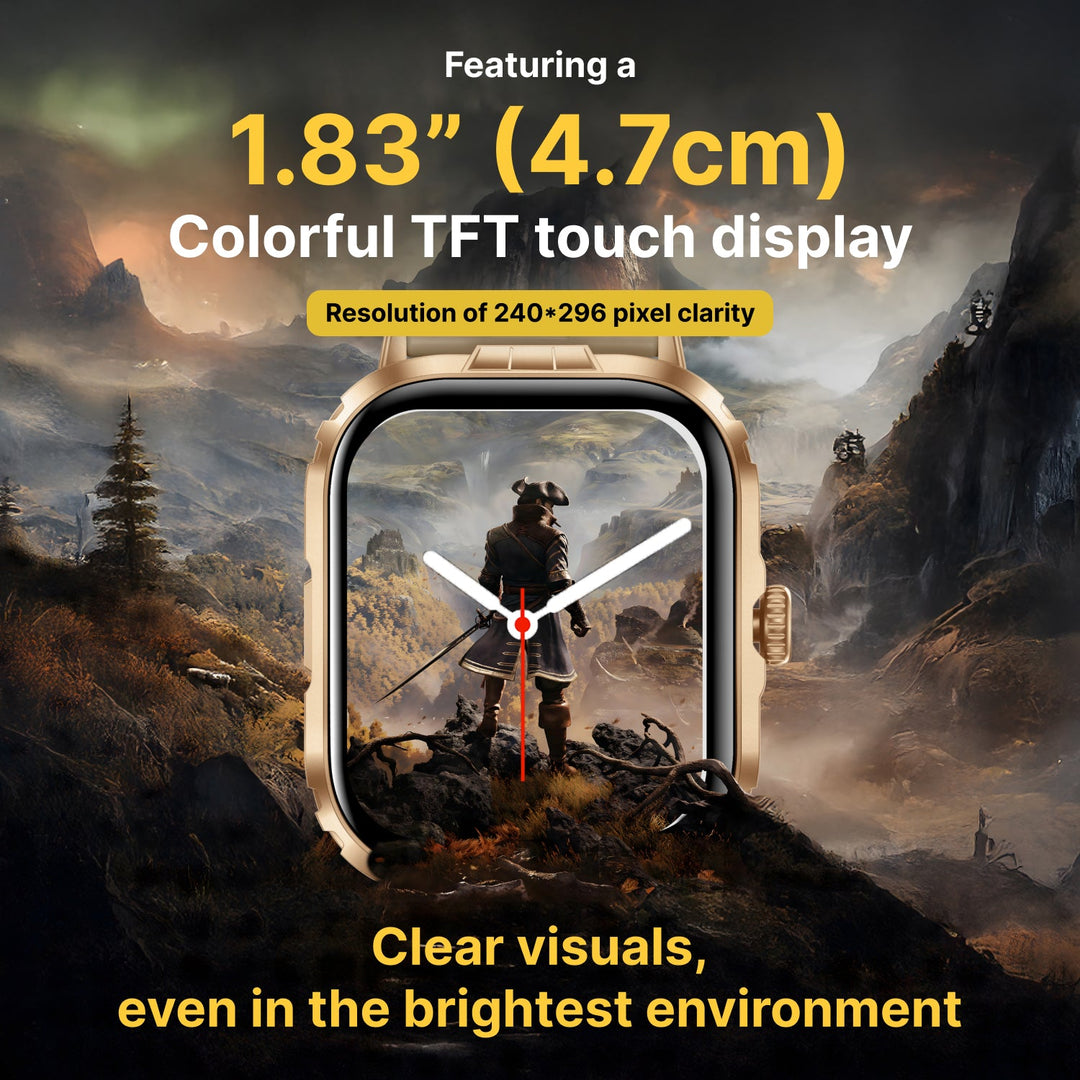 Timex iConnect Go+ 1.83"(4.64 cm) Display with Metallic Body and BT Calling Smartwatch For Unisex - TWIXW1001T