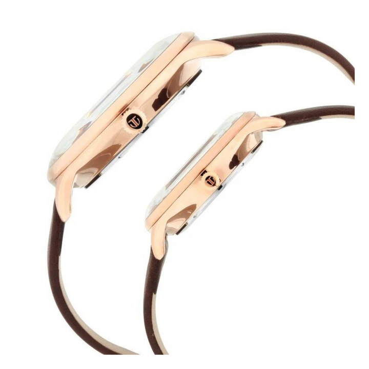 Titan Bandhan White Dial Quartz Multifunction Leather Strap watch for Couple 9400394203WL01 / NS9400394203WL01P