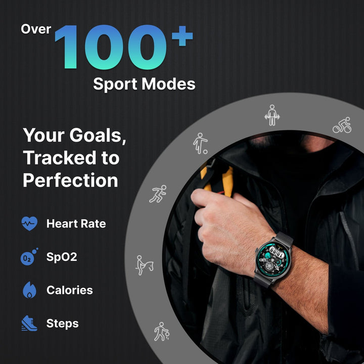 Timex iConnect Pro 1.38"(3.50 cm) Display with Functional Crown and BT Calling Smartwatch For Unisex - TWIXW1203T