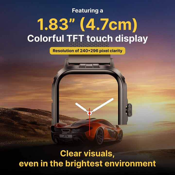 Timex iConnect Go+ 1.83"(4.64 cm) Display with Metallic Body and BT Calling Smartwatch For Unisex - TWIXW1002T