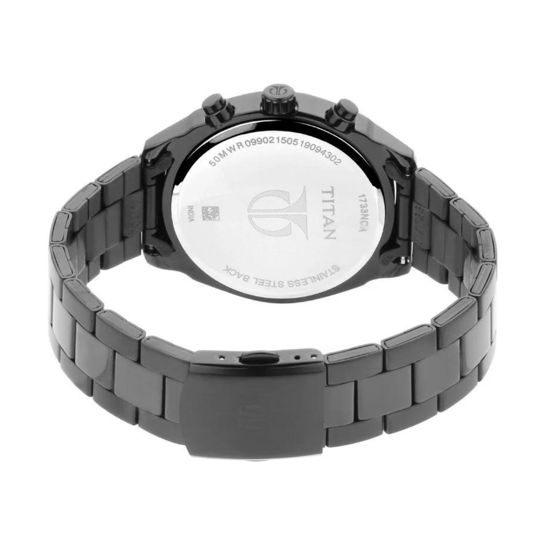 Titan Anthracite Dial Stainless Steel Strap Watch NQ1733NM01/NR1733NM01 / NS1733NM01