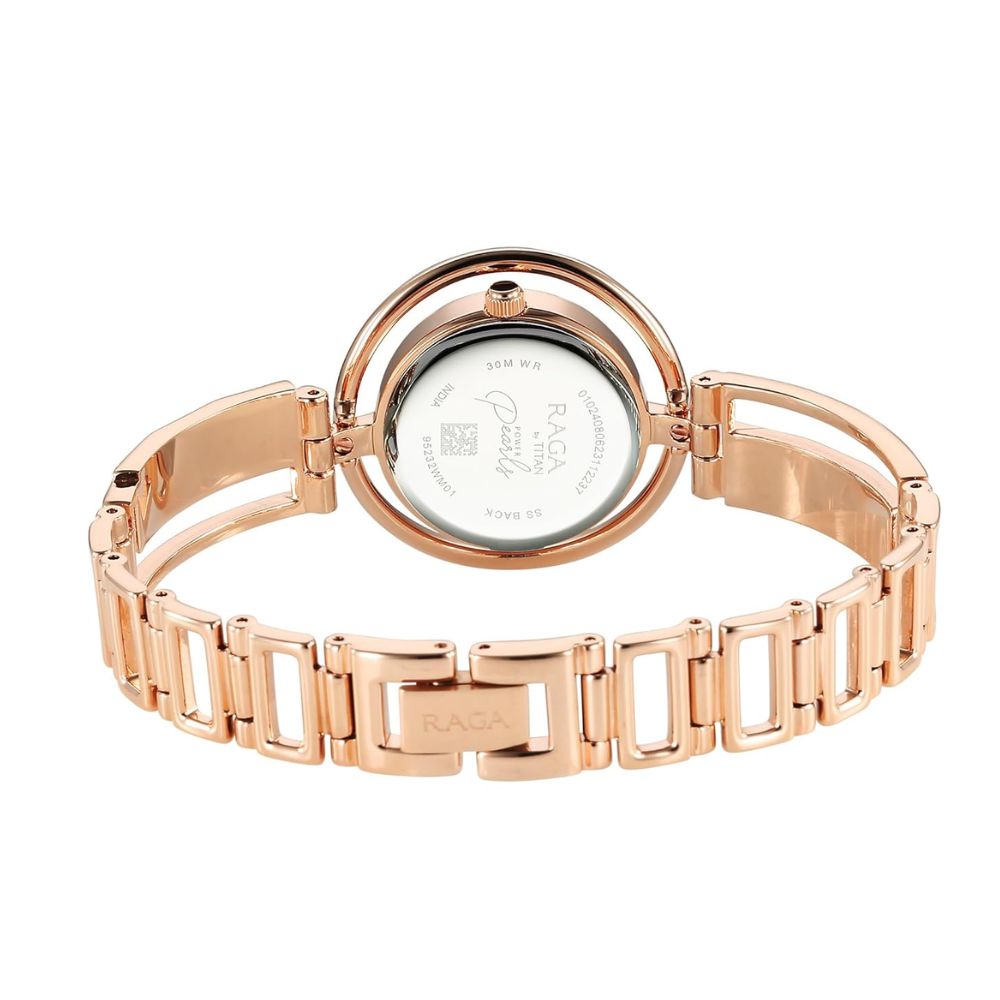 Titan 95232WM01 Rose Gold Dial Women&