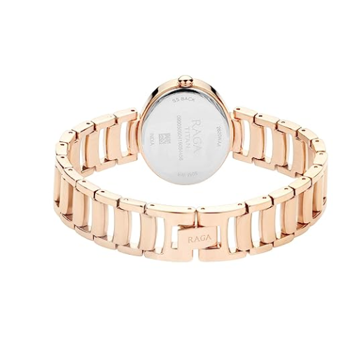 TITAN Raga Viva Rose Gold Dial Metal Strap Watch 2620WM01 / NS2620WM01