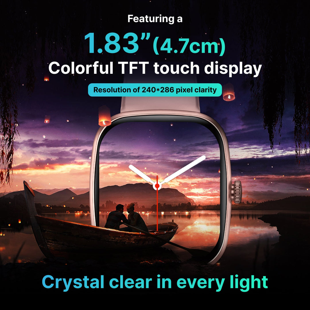 Timex iConnect Calling Ace 1.83"(4.64 cm) Display with Functional Crown and BT Calling Smartwatch For Unisex - TWIXW1101T