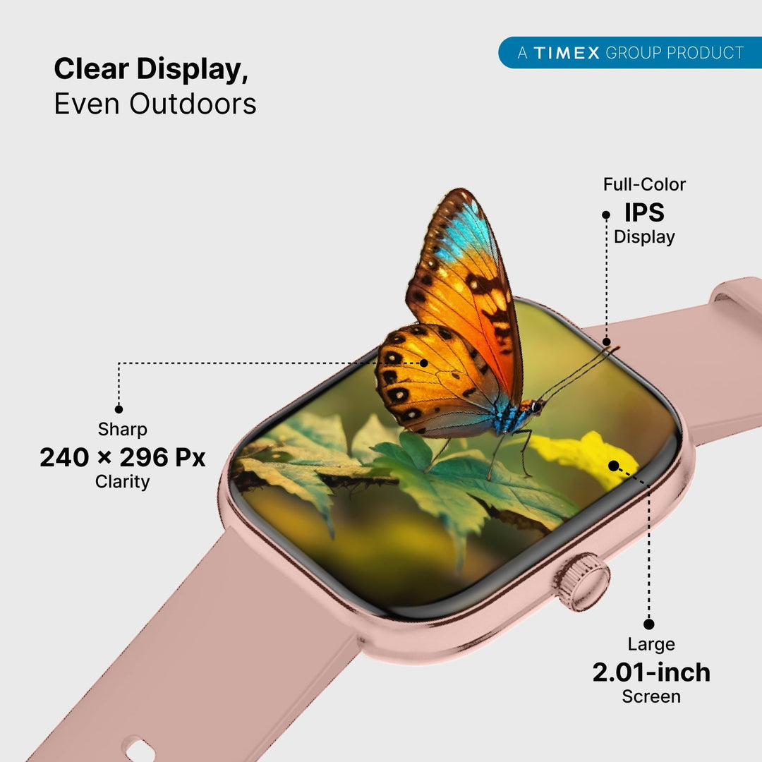 Timex IConnect Arc 2.01"(5.1 Cm) Display With BT Calling Smartwatch For Unisex - TWIXW1401T