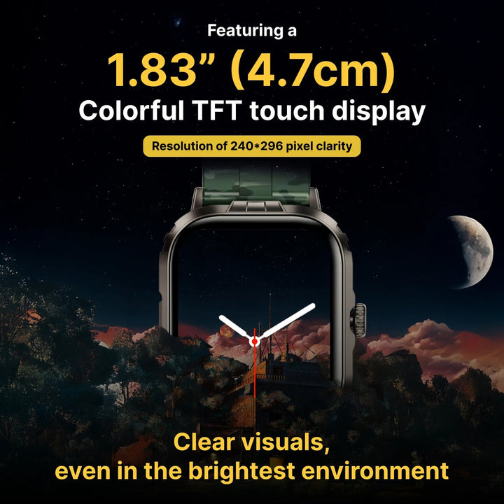Timex iConnect Go+ 1.83"(4.64 cm) Display with Metallic Body and BT Calling Smartwatch For Unisex - TWIXW1003T