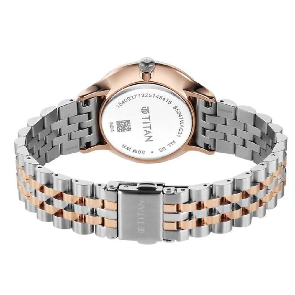 Titan Purple Prestige 95247KM02 Brown Dial Women&