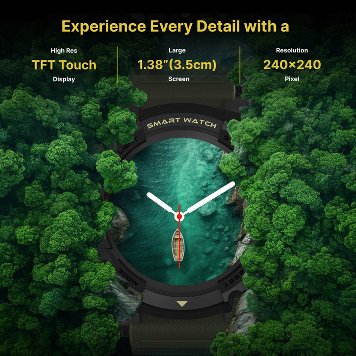 Timex iConnect Go 1.38"(3.50 cm) Display with Functional Crown and BT Calling Smartwatch For Unisex - TWIXW801T