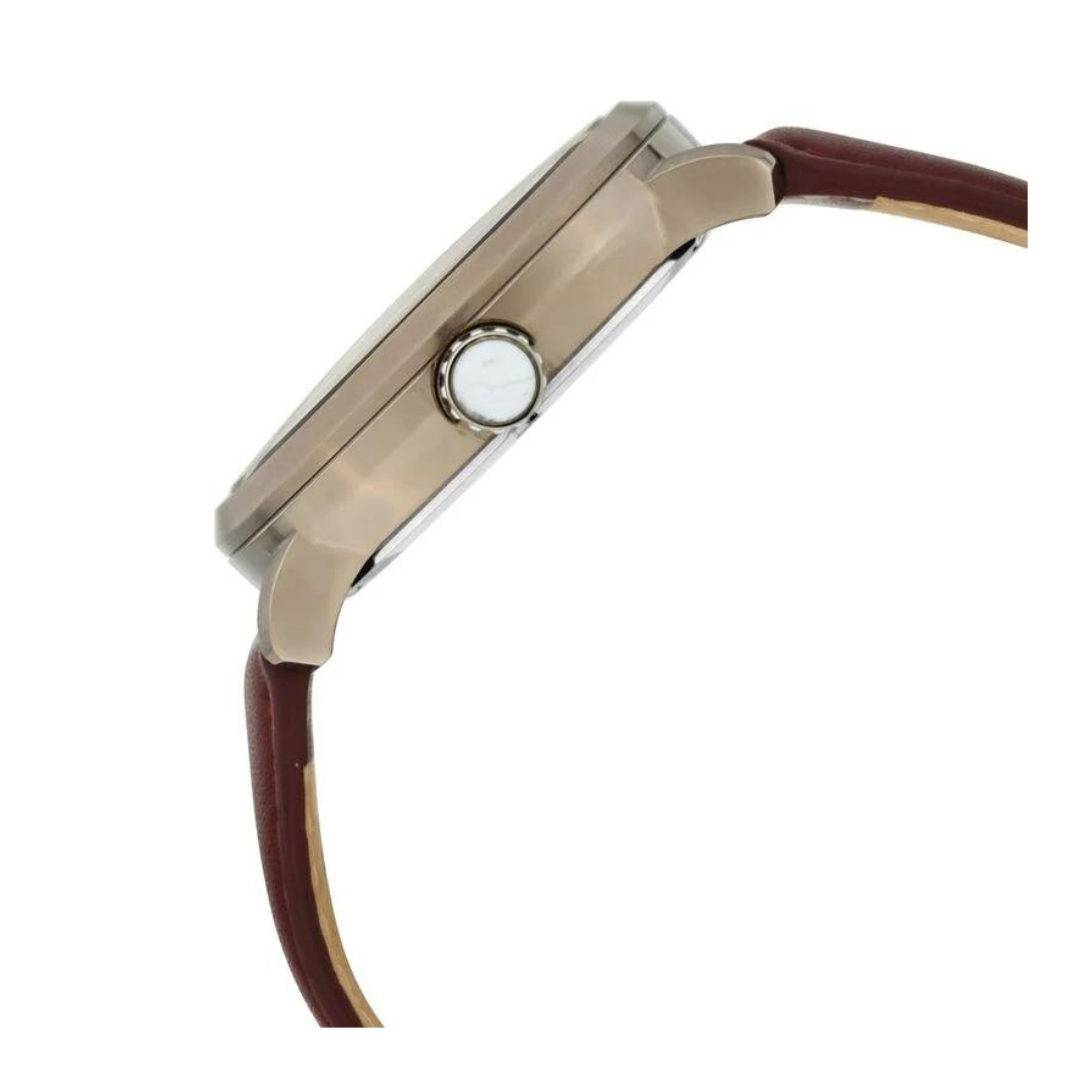 Titan Grandmaster White Dial Quartz Analog Leather Strap Watch for Men 1828QL02 / NS1828QL02