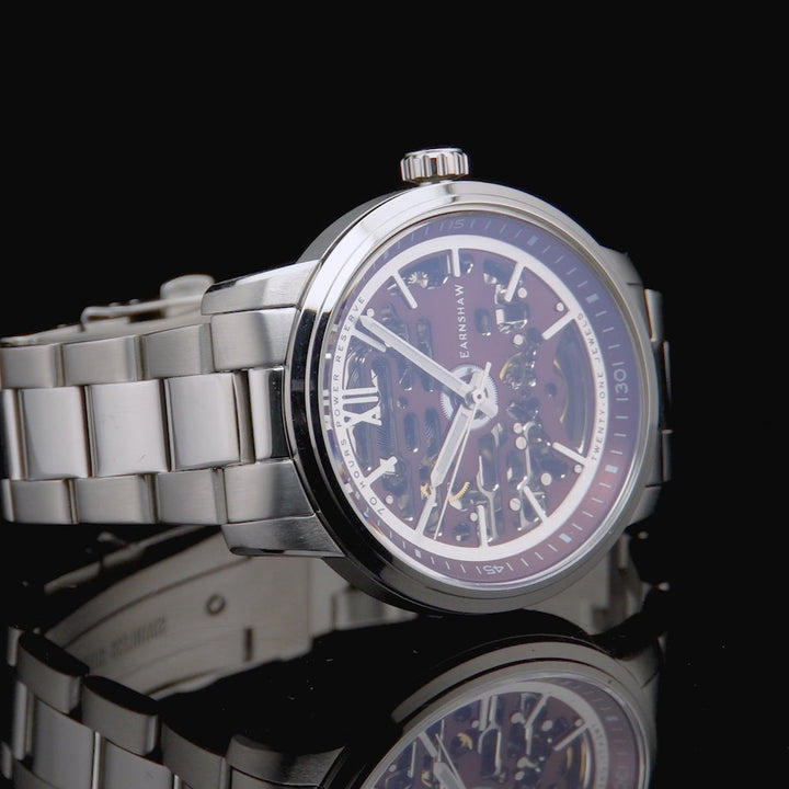 Earnshaw Babbage High Beat 72 Hour Power Reserve Skeleton Automatic Chestnut