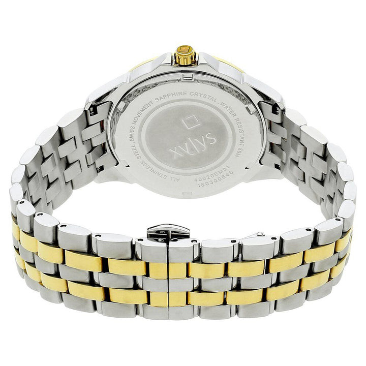 Xylys Swiss Analog with Date Two Toned Stainless Steel Strap White Dial Watch For Men NS40020BM01E