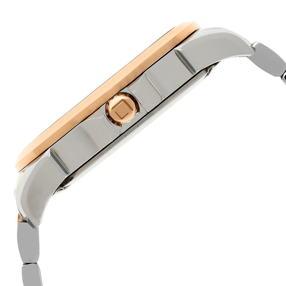 Xylys Swiss Analog with Date Two Toned Stainless Steel Strap White Dial Watch For Men NS40020KM01E