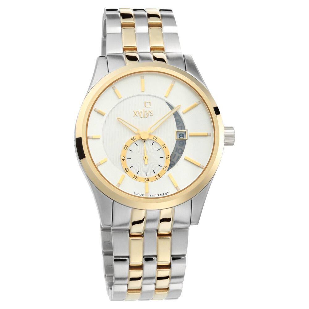 Xylys Offsets Swiss Analog Stainless Steel Silver Dial Watch for Men NS40024BM01E