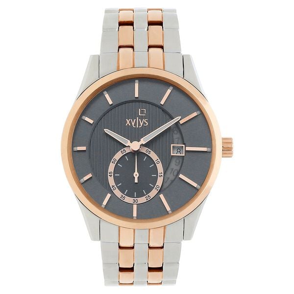 Elegant Xylys Quartz Analog Watch for Men with Grey Dial