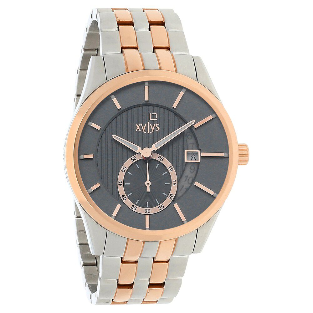 Xylys Offsets Swiss Analog Stainless Steel Grey Dial Watch for Men NS40024KM01E