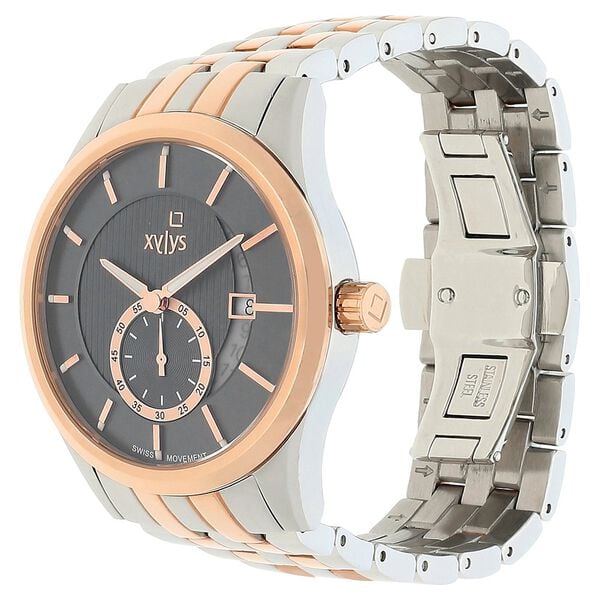 Elegant Xylys Quartz Analog Watch for Men with Grey Dial