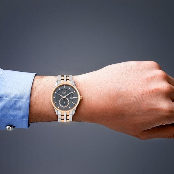Elegant Xylys Quartz Analog Watch for Men with Grey Dial