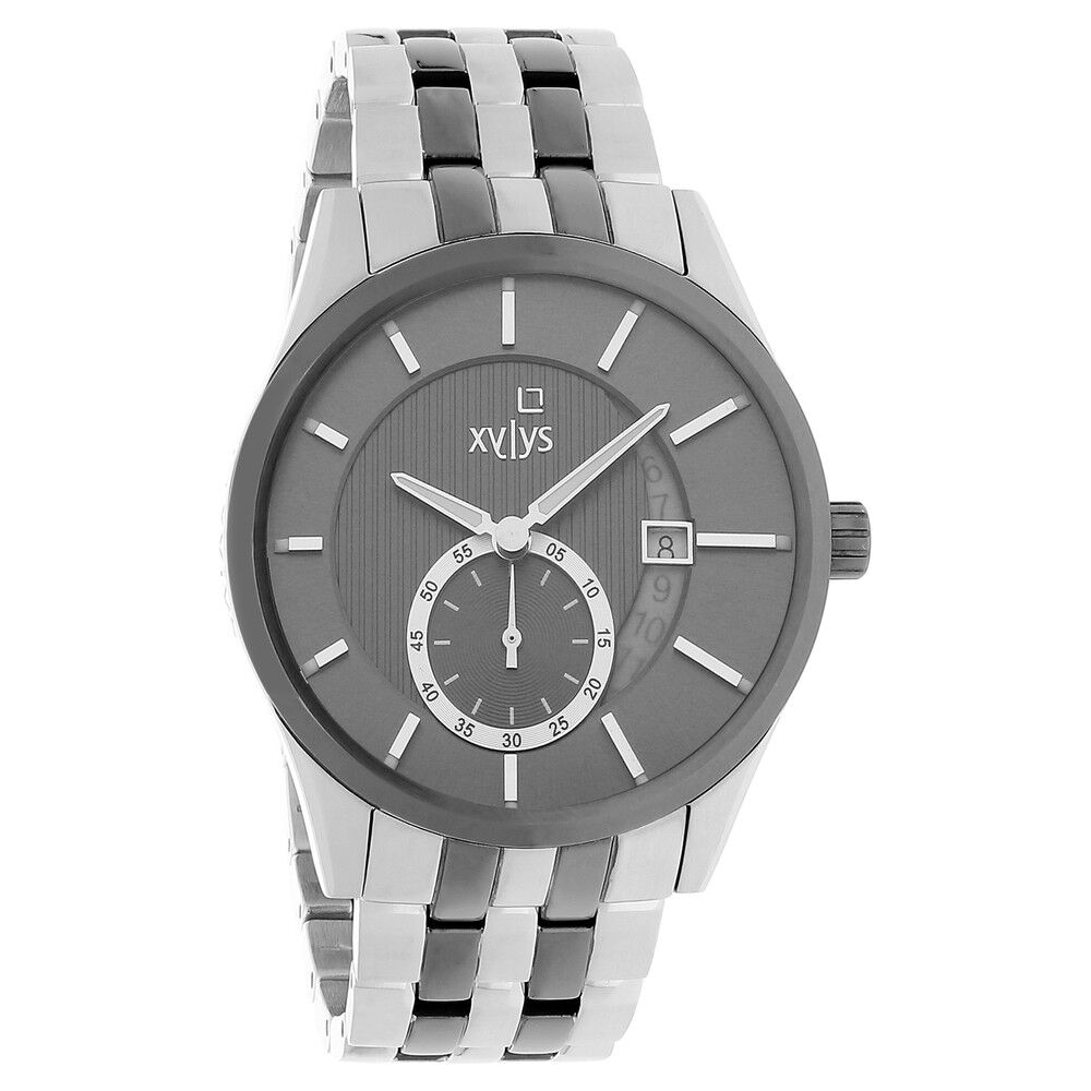 Xylys Offsets Swiss Analog Stainless Steel Grey Dial Watch for Men NS40024KM02E