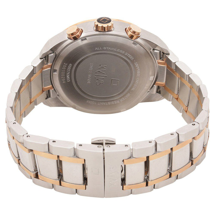 Xylys Swiss Chronograph Two Toned Stainless Steel Strap Grey Dial Watch For Men NS40027KM03