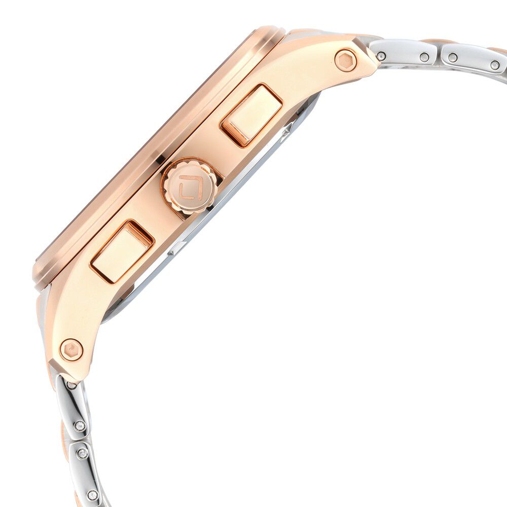 Xylys Swiss Multifunction Two Toned Stainless Steel Strap Grey Dial Watch For Men NS40035KM01E