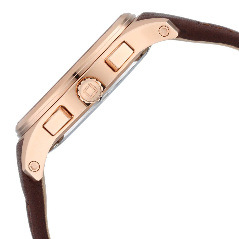 Xylys Swiss Multifunction Brown Leather Strap Grey Dial Watch For Men NS40035WL01E