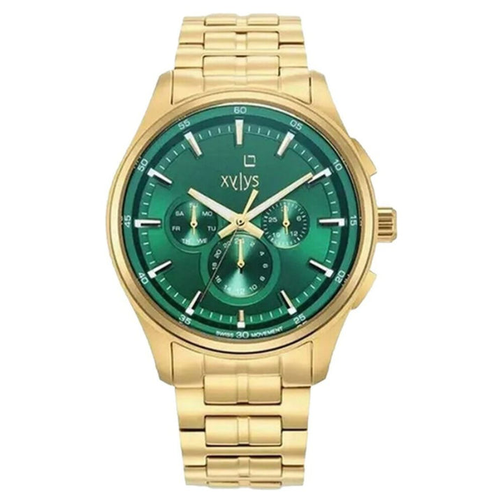 Xylys Swiss Analog Stainless Steel Strap Green Dial Watch For Men NS40035YM03E
