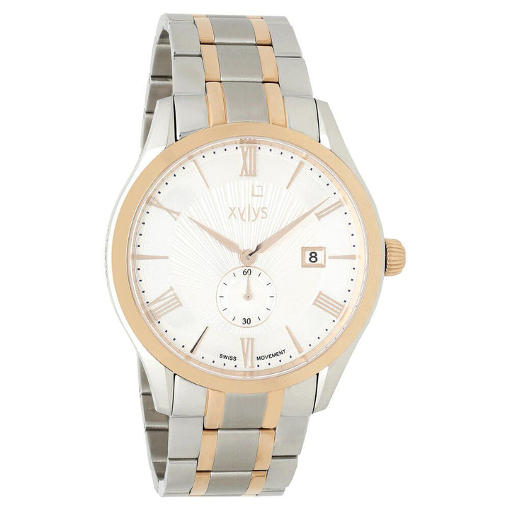 Xylys Swiss Analog Stainless Steel Silver Dial Watch for Men NS40037KM01E