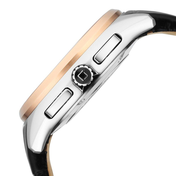 Xylys Swiss Chronograph Black Leather Strap and Dial Watch For Men 40043KL02