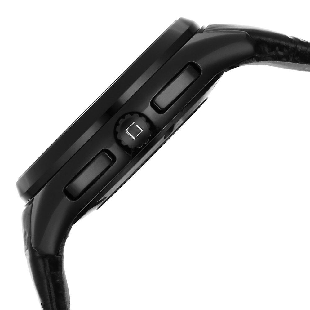 Xylys Swiss Chronograph Black Leather Strap Aventurine Dial Watch For Men 40043NL01