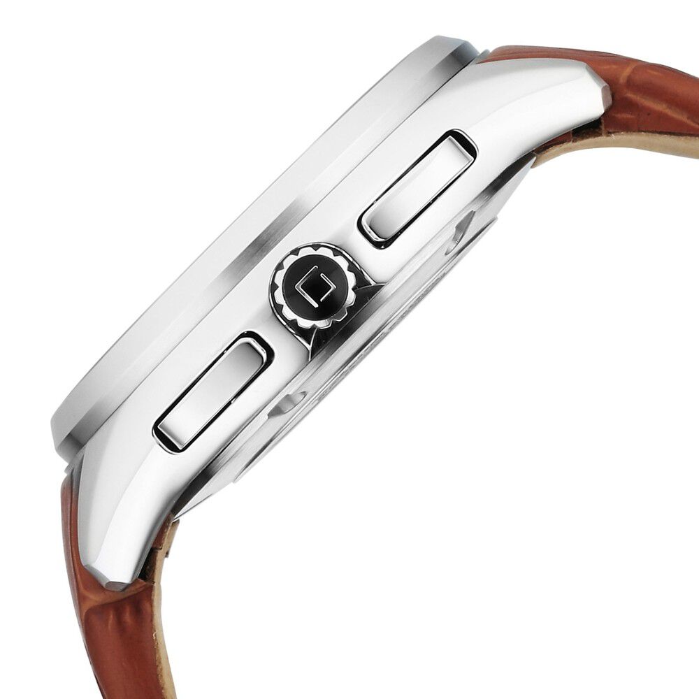 Xylys Swiss Chronograph Brown Leather Strap Black Dial Watch For Men 40043SL02