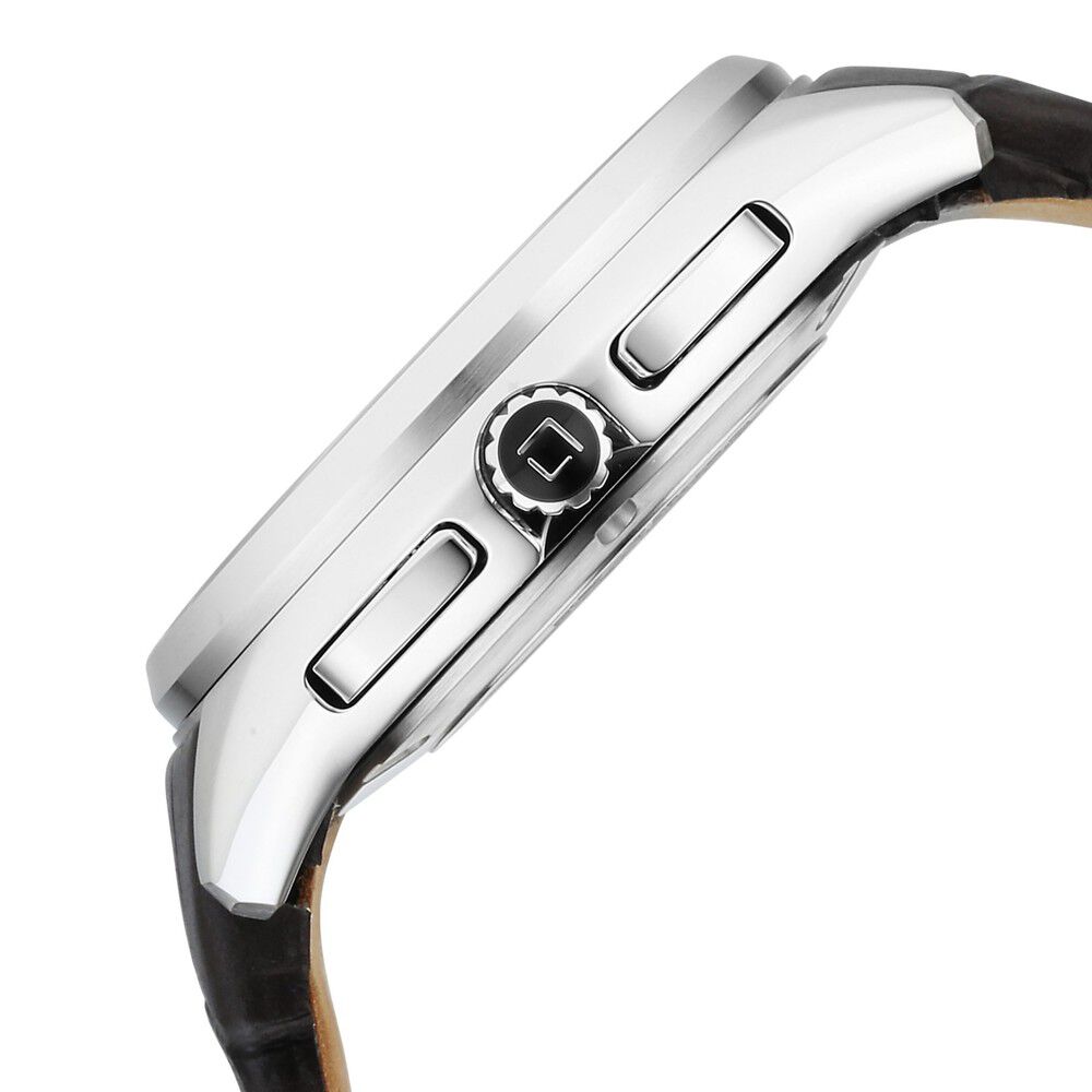 Xylys Swiss Chronograph Grey Leather Strap White Dial Watch For Men 40043SL03