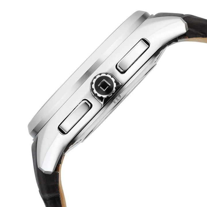 Xylys Swiss Chronograph Grey Leather Strap White Dial Watch For Men 40043SL03