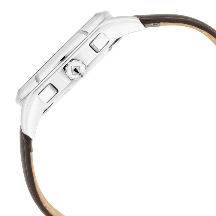 Xylys Swiss Multifunction Brown Leather Strap Beige Dial Watch For Men NS40045SL02E