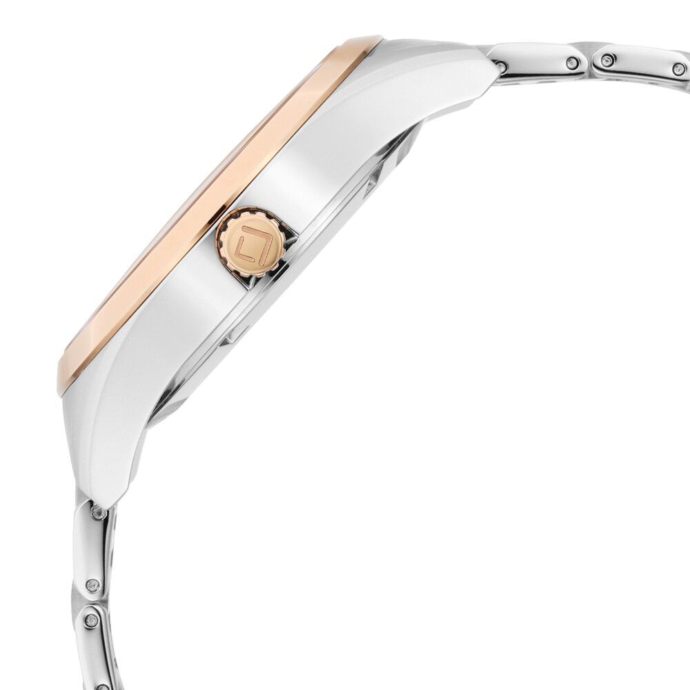 Xylys Swiss Multifunction Two Toned Stainless Steel Strap White Dial Watch For Men NS40052KM01E