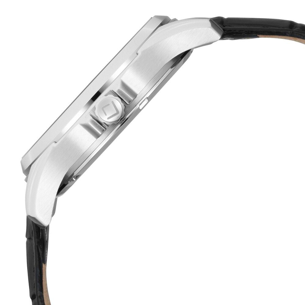 Xylys Swiss Multifunction Black Leather Strap Blue Dial Watch For Men NS40054SL02E