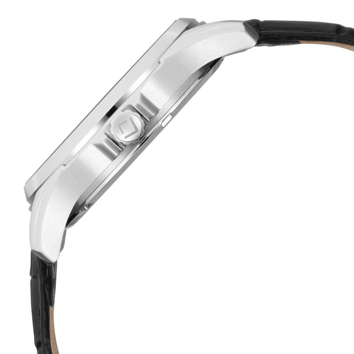 Xylys Swiss Multifunction Black Leather Strap Blue Dial Watch For Men NS40054SL02E