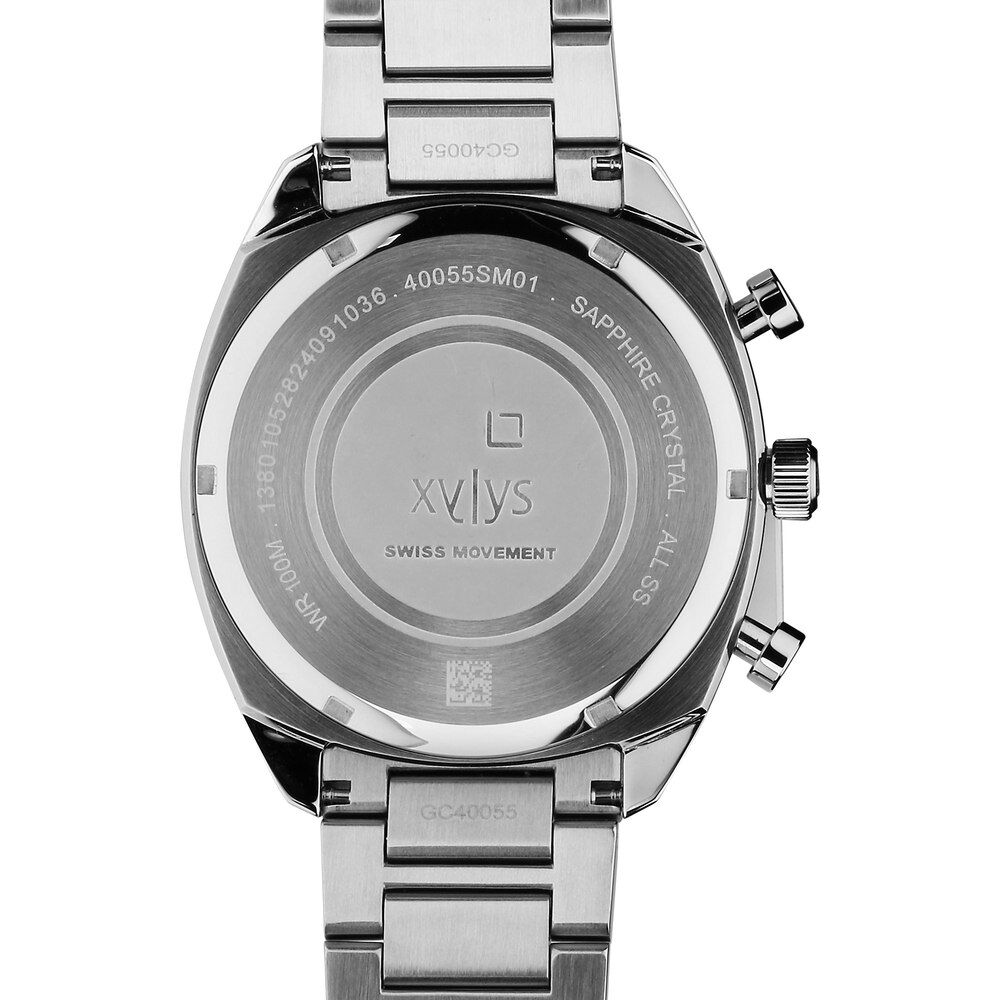 Xylys Swiss Chronograph Silver Stainless Steel Strap Blue Dial Watch For Men 40055SM01E