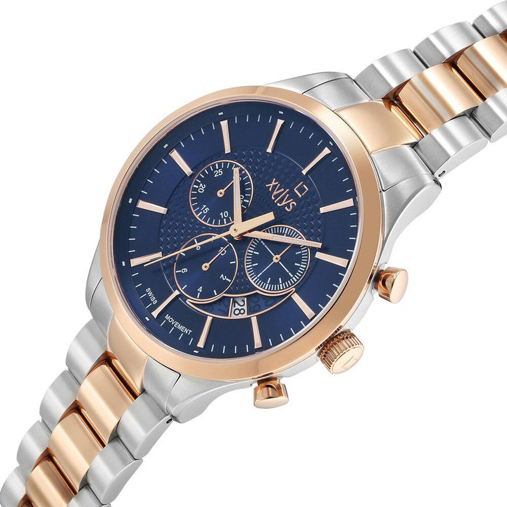 Xylys Triumph Swiss Chronograph Stainless Steel Blue Dial Watch for Men 40056KM01E