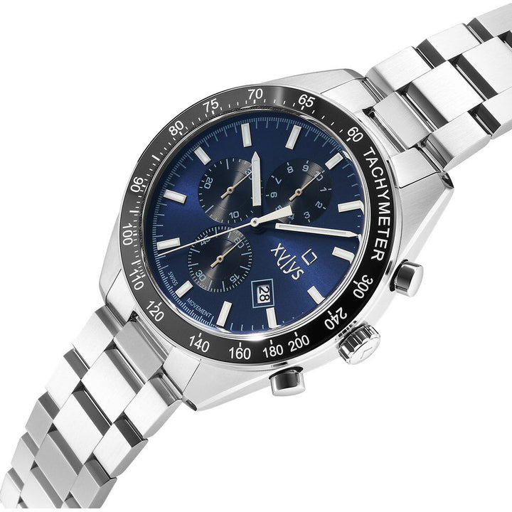 Xylys Velocita Swiss Chronograph Stainless Steel Blue Dial Watch for Men 40057SM01E