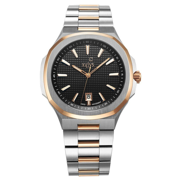 Xylys Integra Swiss Analog Stainless Steel Black Dial Watch for Men 40058KM01E