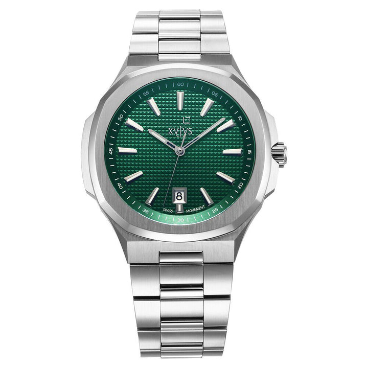 Xylys Integra Swiss Analog Stainless Steel Green Dial Watch for Men 40058SM02E