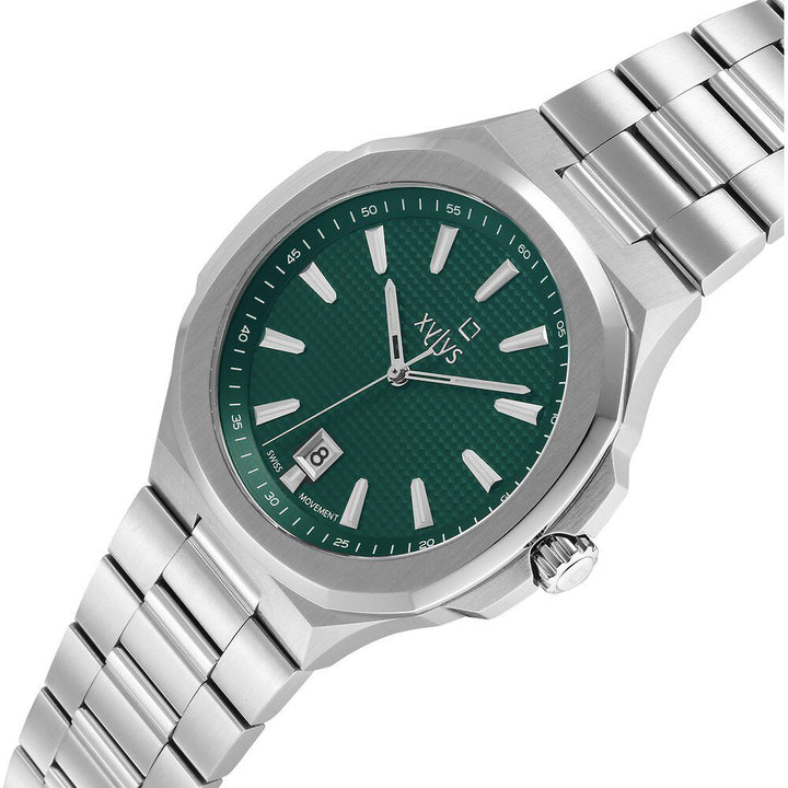 Xylys Integra Swiss Analog Stainless Steel Green Dial Watch for Men 40058SM02E