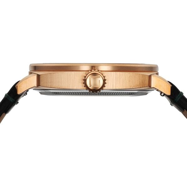 Xylys Quartz Analog Green Dial Black Leather Strap Watch for Men