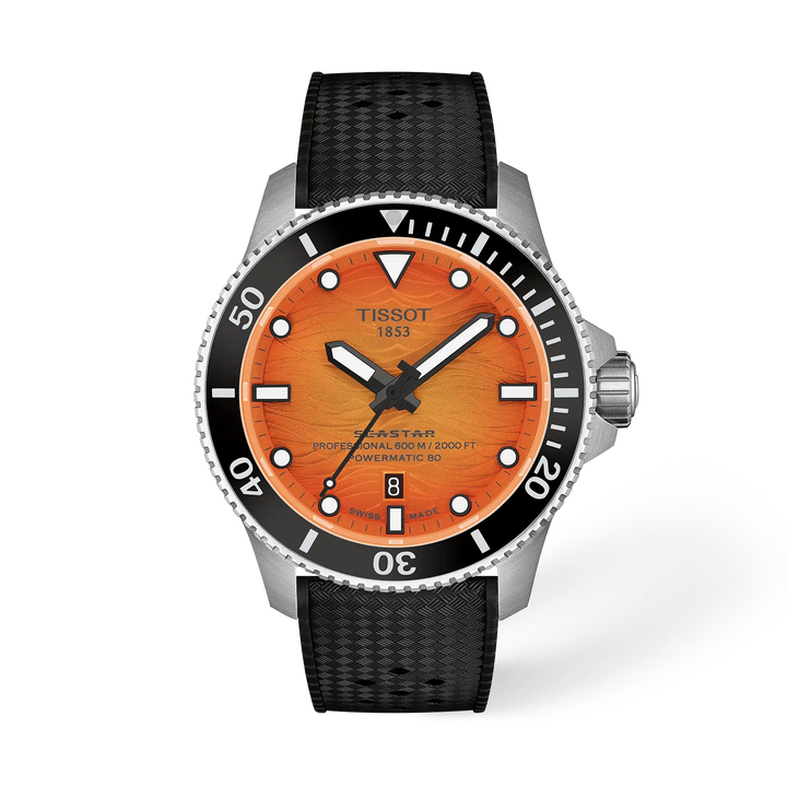 Tissot Seastar 2000 Professional T1209071728100 Orange Dial Watch